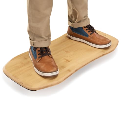 UPLIFT DESK Bamboo Motion-X Balance Board - 27&rdquo; Ergonomic Wobble Board for Standing Desks...