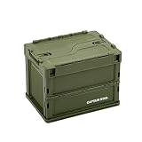 キャプテンスタッグ(CAPTAIN STAG) オリコン 折りたたみコンテナ FDコンテナ ロックフタ付き 容量20L 日本製 オリーブ UL-1081