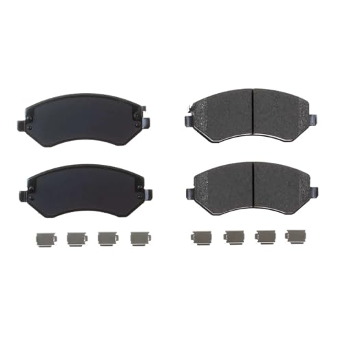 Image of PowerStop Front Brake Pads for Chrysler Town & Country 2004-07 |Voyager 2001-03 |Dodge Caravan 2001-07 |Grand Caravan 2001-05 - Z17 Ceramic Brake Pads with Installation Hardware, 17-856
