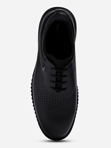 Image of Monte Carlo Mens Solid Lace Up Genuine Leather Casual Shoes (201803FW)