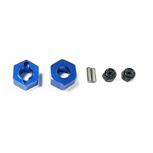 SNOWINSPRING Adaptador Hexagonal de Cubo de Rueda Combinador de Metal de 12 Mm para Losi 1/18 Mini-T 2.0 1/16 Mini-B RC Truck Car Upgrades Parts,Azul Cover
