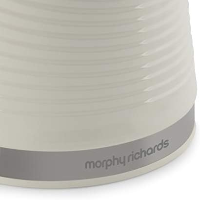 Morphy Richards 976006 Dune Kitchen Storage, Tea Coffee Sugar Set of 3 Canisters, Ivory Cream, 1