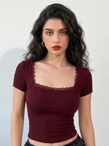Istyle Can maroon lace top – image 2