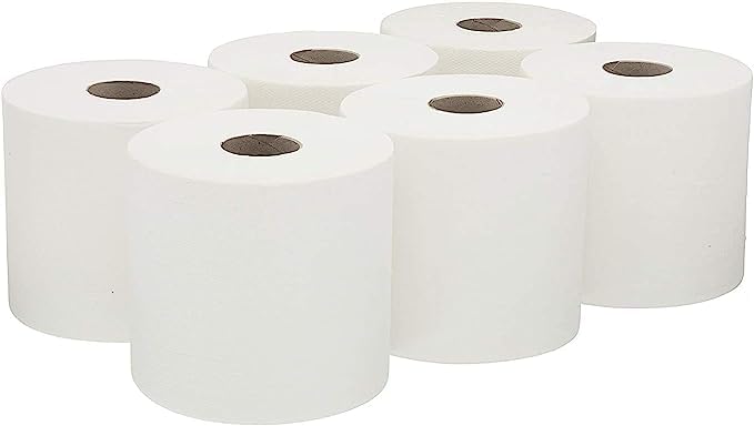 Strong Cleaning Centrefeed Rolls – for Cleaning & Hygiene - Multipurpose - Ideal for Kitchens, Restrooms, and Offices - Extra Long Centrefeed Roll - White (Pack of 6)
