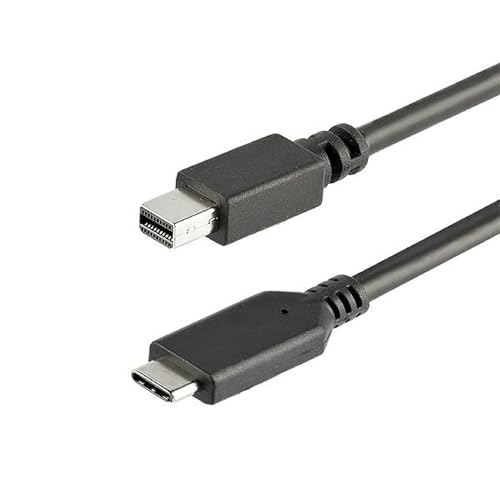 StarTech.com 1,8m USB-C auf Mini DisplayPort Kabel - USB C zu mDP Kabel - 4K 60Hz - Schwarz (CDP2MDPMM6B)