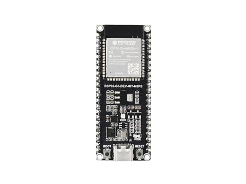 Onboard CH343 and CH334 chips for USB and UART development via USB-C port. Compatible with the pinout of ESP32-S3-DevKitC-1 development board, more convenient to use and expand a variety of peripheral modules.