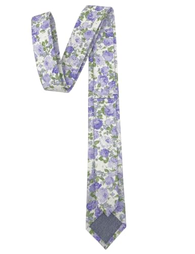 Image of Kebocis Mens Skinny Cotton Floral Tie for Men