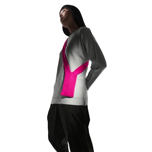 Image of iPhone Pocket Features a Singular 3D-Knitted Construction Designed to fit Any iPhone a Beautiful Way to wear and Carry nitted Scarf with Contrast Stripe Detail, Unisex, (Pink) (Long)