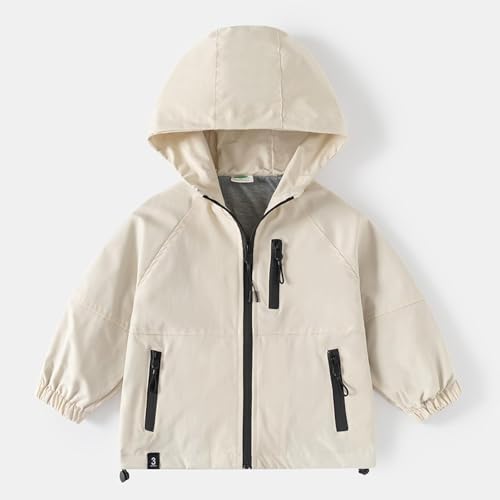 Raincoat for Boys Lightweight Waterproof Hooded Jackets Casual Loose Zip Up Hoodie Windbreaker Pockets Fall Fashion2
