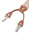 AWAYTR Kids Child Men/Women Boy Suspenders - Adjustable Elastic Solid Color 4 Strong Clips Braces 23Inches (Under3 Years), Khaki