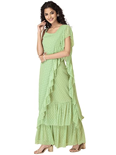 Image of Indya Women's Polyester Maxi Skirt