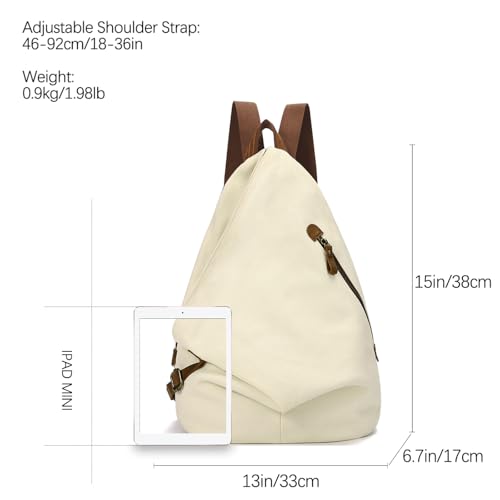 Mochila Vintage Canvas Grande para Senderismo y Viaje miniatura 2