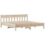 vidaXL Estructura de Cama con Cabecero, Madera Maciza de Pino 180x200 cm