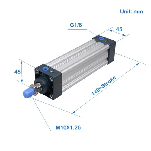 Cylindre série SU32 double effet robuste avec alésage 32mm - 5