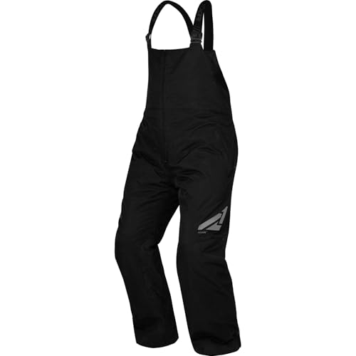 FXR Mens Fuel Snowmobile Bibs Winter Moisture Wicking Thermal Black Snow Pants - XXXXXX-Large