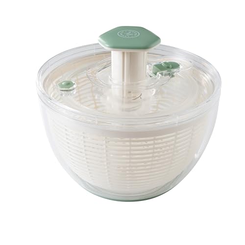 Martha Stewart Gulfwind 6.3 Qt Salad Spinner, Fruit Wahser, Fruit Washing Bowl with Strainer, Vegertable Cleaner, Salad Cleaner, Lettuce Washer
