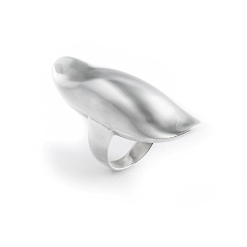 Silverly Sterling Silver Full Finger Ring for Women - Polished 925 Silver Long Chunky Statement Shield Ring - Bold Modern Gothic Jewelry - Unique Knuckle Armour Rings2