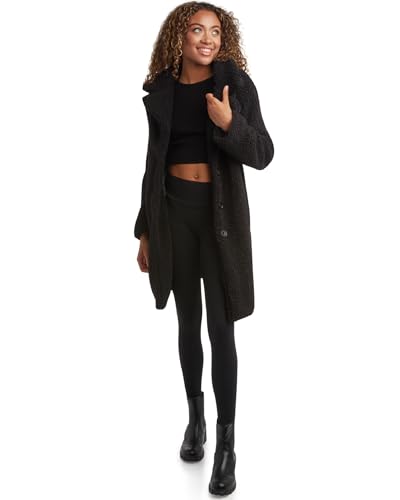 URBAN REPUBLIC Women's Sherpa Coat - Cozy Textured Sherpa Button Up Winter Jacket - Warm Outerwear Coats for Women (S-XL)4