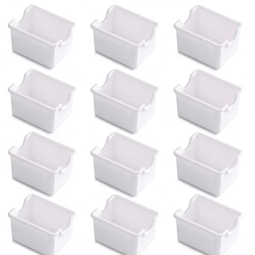 New Star Foodservice Plastic Sugar Packet Holder, White, Set of 12