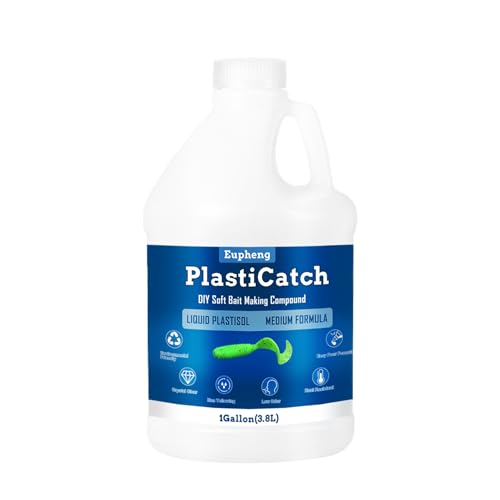 Eupheng PlastiCatch Series Plastisol Fishing Lure Making Plastic Rubber Crystal Clear Low Odor Non Yellowing Medium Formula for DIY Fishing Lures