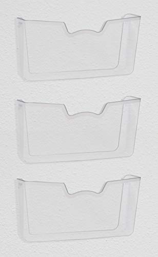 Simple Houseware DO-007-2 3 Pack Clear Single Pocket Wall Mount File Holder thumb #3
