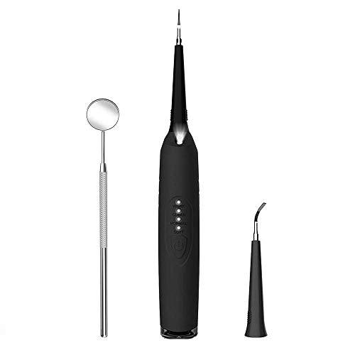 Electric Dental Tartar Calculus Plaque Remover with Mouth Mirror - Rechargeable Tooth Scraper