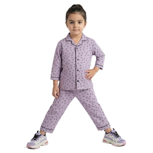 Image of CLAP Kids Cotton Printed Full Sleeves Night Suit