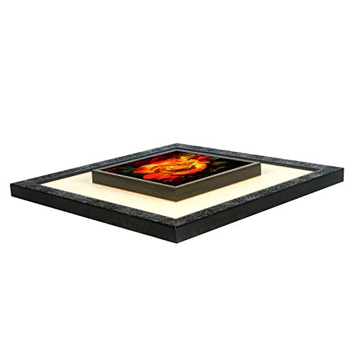 Image of Wens 'Yellow Rose Flower Embossed' Wall Art Painting (Synthetic Wood, 33 cm x 33 cm x 4 cm, WSP-12066)