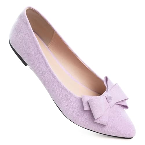 Image of SAILING LU Women's Bow-Knot Pointed Toe Ballet Flats