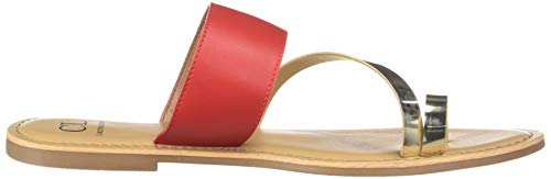 Image of Carlton London Women's Red Flat Sandal