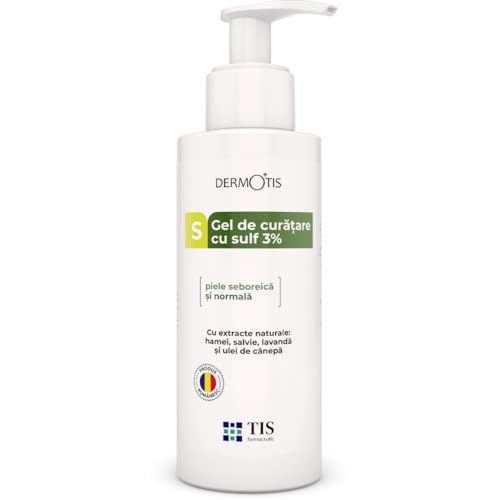 TIS Azufre 3% Facial Body Cleanser 300 ml – Gel antiacné y piel grasa – puntos negros y espinillas | Piel propensa al acné, efecto limpiador, elimina el sebo y las impurezas | Reduce las