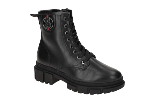 s.Oliver Damen Stiefeletten ohne Absatz zum Schnüren Vegan, Schwarz (Black), 37 EU – Ansicht 1