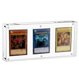 Auveach 1 Pack 35PT Acrylic TCG Triple Cards Frames, One-Touch-Open, Magnetic Card Display, Clear...