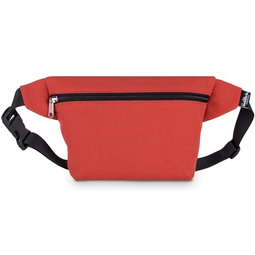 Riñonera Impermeable para Mujer y Hombre con Tejido Resistente y Ligero - Riñonera Ajustable Repelente a líquidos con Amplia Capacidad para Viajes, Festivales, Paseos, Playa (Caldera)