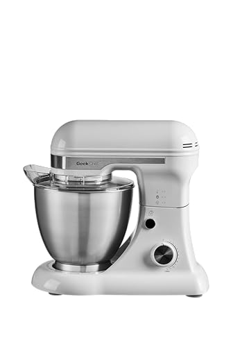 Image of Geek Chef 3-IN-1 Stand Mixer, 4.8QT, 12 Speeds Tilt-head Food Mixer with Dough Hook, Whisk, Beater and Digital Scale with App, Gray