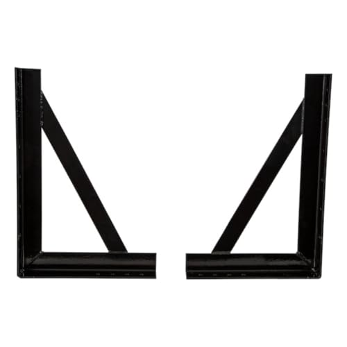 Image of Buyers Products 1701012 Heavy Duty Welded Structural Steel Mounting Brackets for Underbody Truck Tool Box, Set of 2, 18 inch x 27 inch, Corrosion Resistant, Universal Hole Pattern For Quick Mounting