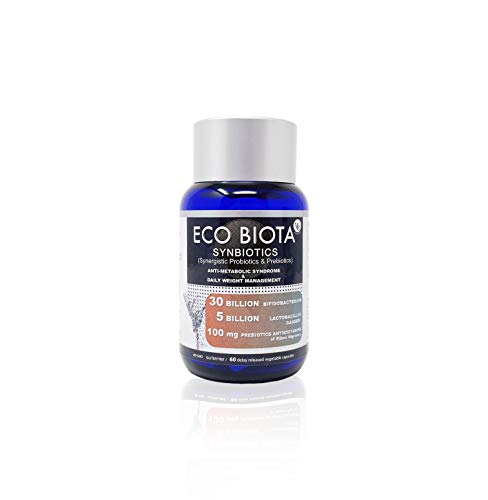 Eco Biota Vision Smart Center Probiotics Supplement 35 Billion CFU, Unique Blackcurrant Anthocyanin Prebiotics for Digestive Health, Stomach Acid Resistant Technology, 60 Capsules (1)