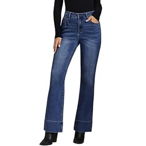luvamia Wide Leg Jeans for Women High Waisted Flare Trendy Stretchy Denim Pants Baggy Classic Trouser Jeans with Pockets