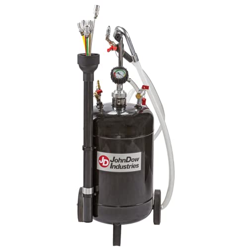 JohnDow Industries 6 Gallon Fluid Evacuator with Venturi Vacuum System, Vacuum Gauge, 7 Foot Suction...