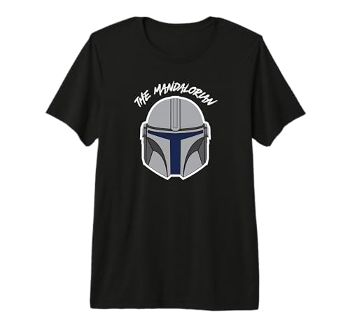 T-shirt Mandalorian Star Wars avec casque assorti premium pour homme