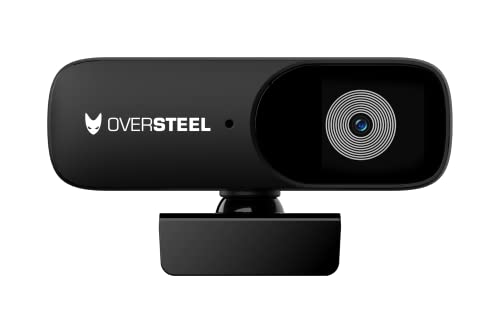 Oversteel - Bulat Webcam 1080P Full HD con Micrófono, 30fps, USB 2.0, Reducción de Ruido, Videollamadas, Grabación,...