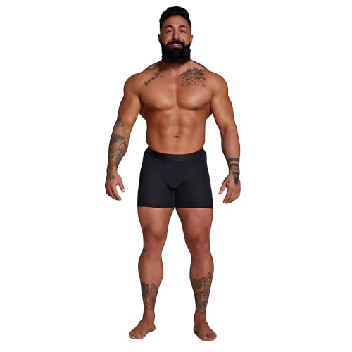 ALPHX Men’s Athletic Fit Boxer Briefs | Lightweight, Breathable, Moisture-Wicking Underwear for Large & Muscular Thighs4