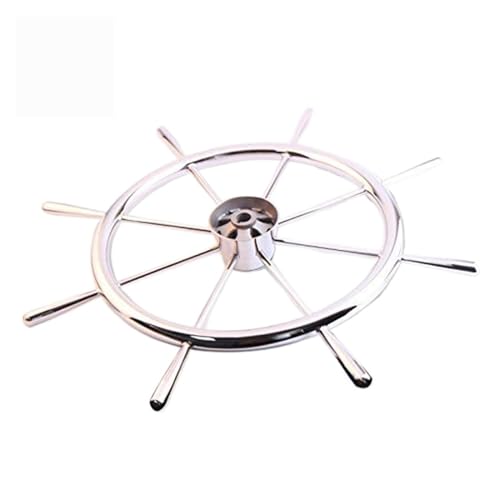 ZGYDNM Ship steering wheel Heavy Duty Control Steering Wheel For Marine Yacht 15-3 4 Dia Stainless Steel Boat Steering Wheel 8 Spoke Comfortable