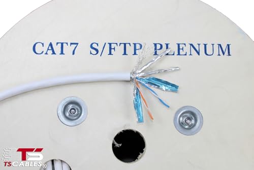 Cable CAT7 Plenum 1000ft S/FTP 23AWG Cobre Blanco miniatura 5