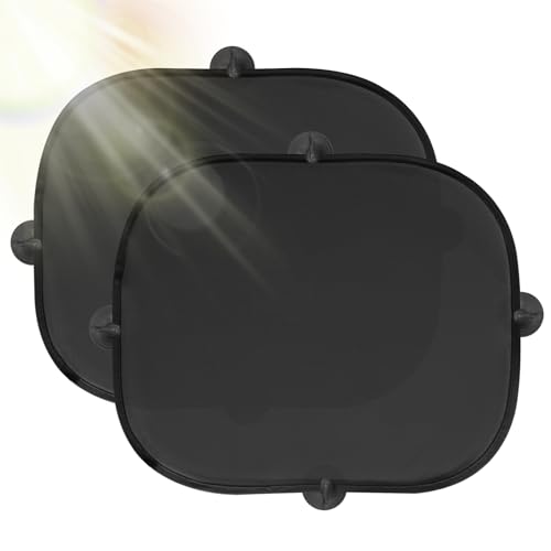 2pcs Pare Soleil Voiture Bébé Enfant,Kyzuzia Pare Brise Vitres Latérales, Auto Adhésifs,8 Ventouses,44x35cm,Universelle - Compatible avec la Plupart des...
