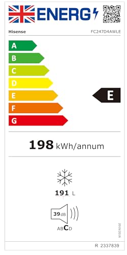 Hisense FC247D4AWLE, 191L, Freestanding Chest Freezer, 4 Star Freezer Rating, E Rated in White - Image 14