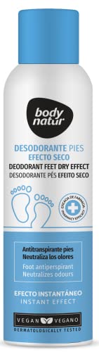 BODYNATUR - Desodorante Efecto Seco - Antitranspirante para Pies - 150 ML Cover