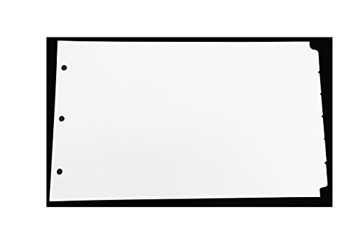 Legal Landscape Blank Tabs, 6 Per Set, For Legal Size Paper