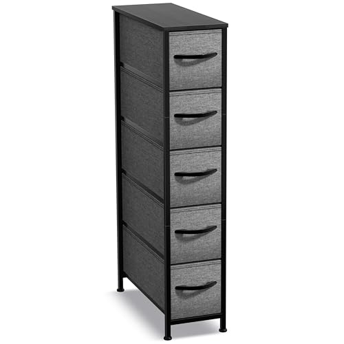 Sorbus 5-Drawer Narrow Dresser for Bedroom (Black) - image 1