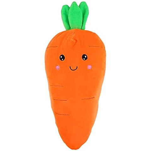 SEWACC Plush Pillow Carrot Cute Plushie Soft Carrot Shape Throw Pillow Plush Sleeping Hugging Cushion Stuffed Doll Gift for Sofa Chair Office Cover